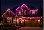 Pink and multicolor holiday lighting