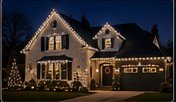 Warm white roofline and ridge lighting